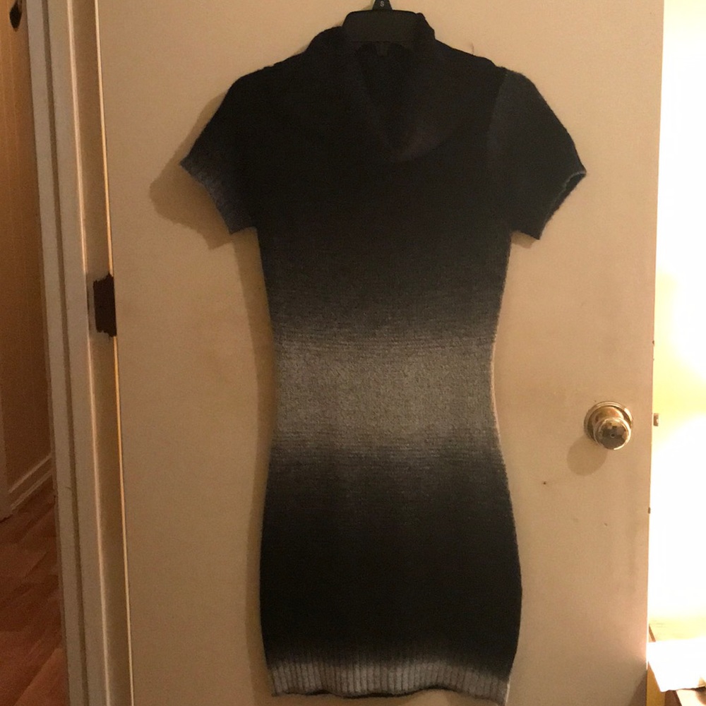Black and white sweater dress